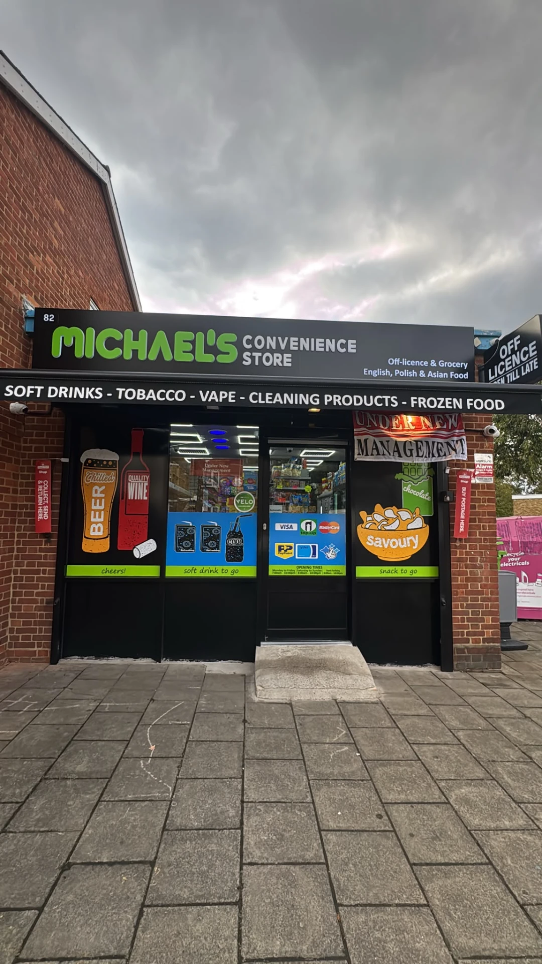 Michael's Convenience Store shopfront on Deeside Road